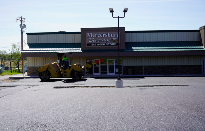 Paving in front of a commercial building in Mercersburg PA