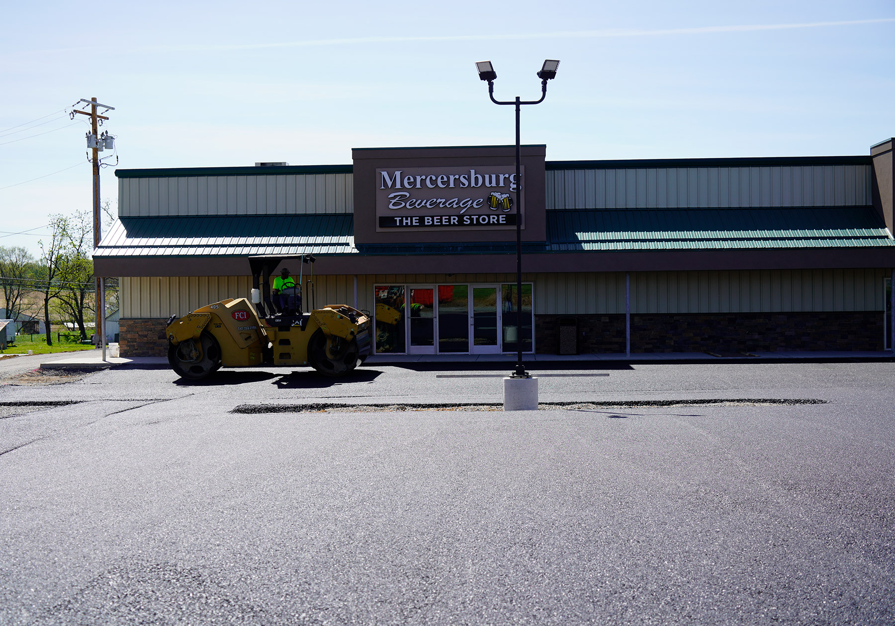 Paving in front of a commercial building in Mercersburg PA
