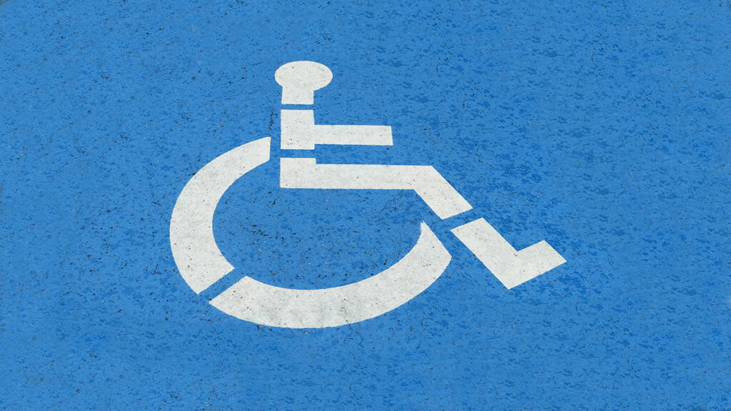 Handicap parking spot