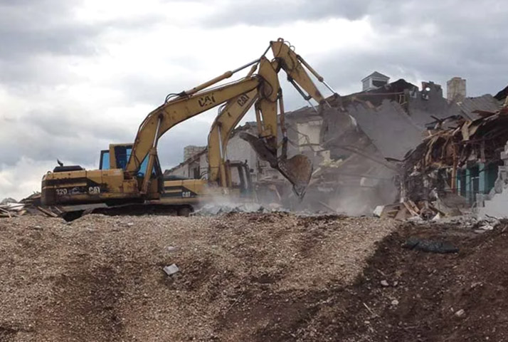 paving equipment at a residential paving job